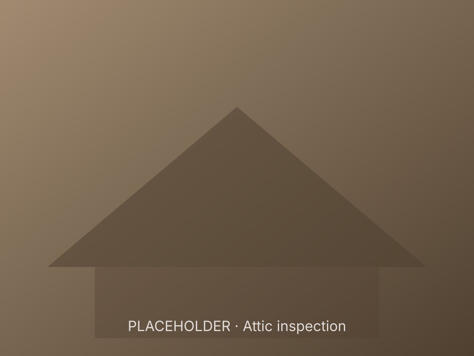 Flashlight inspection of roof decking and rafters from inside an attic