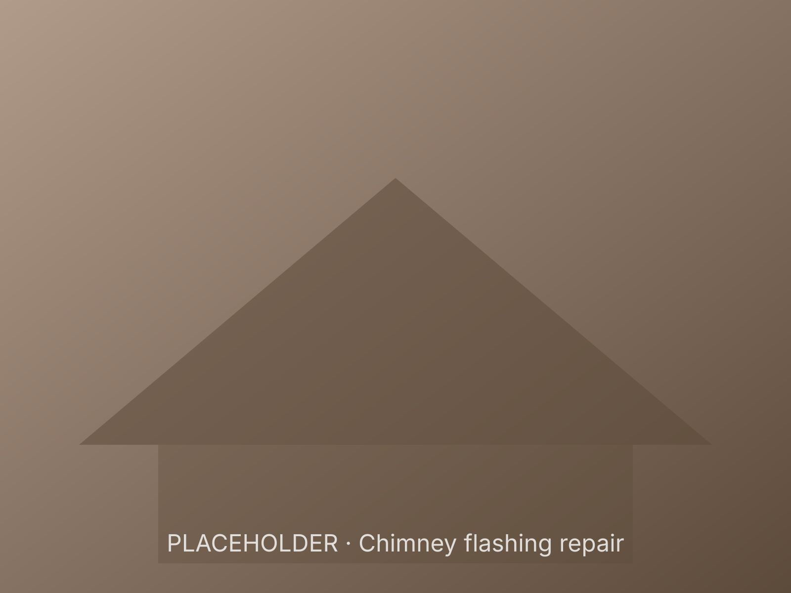 Roofer sealing new step flashing along a brick chimney during a roof repair